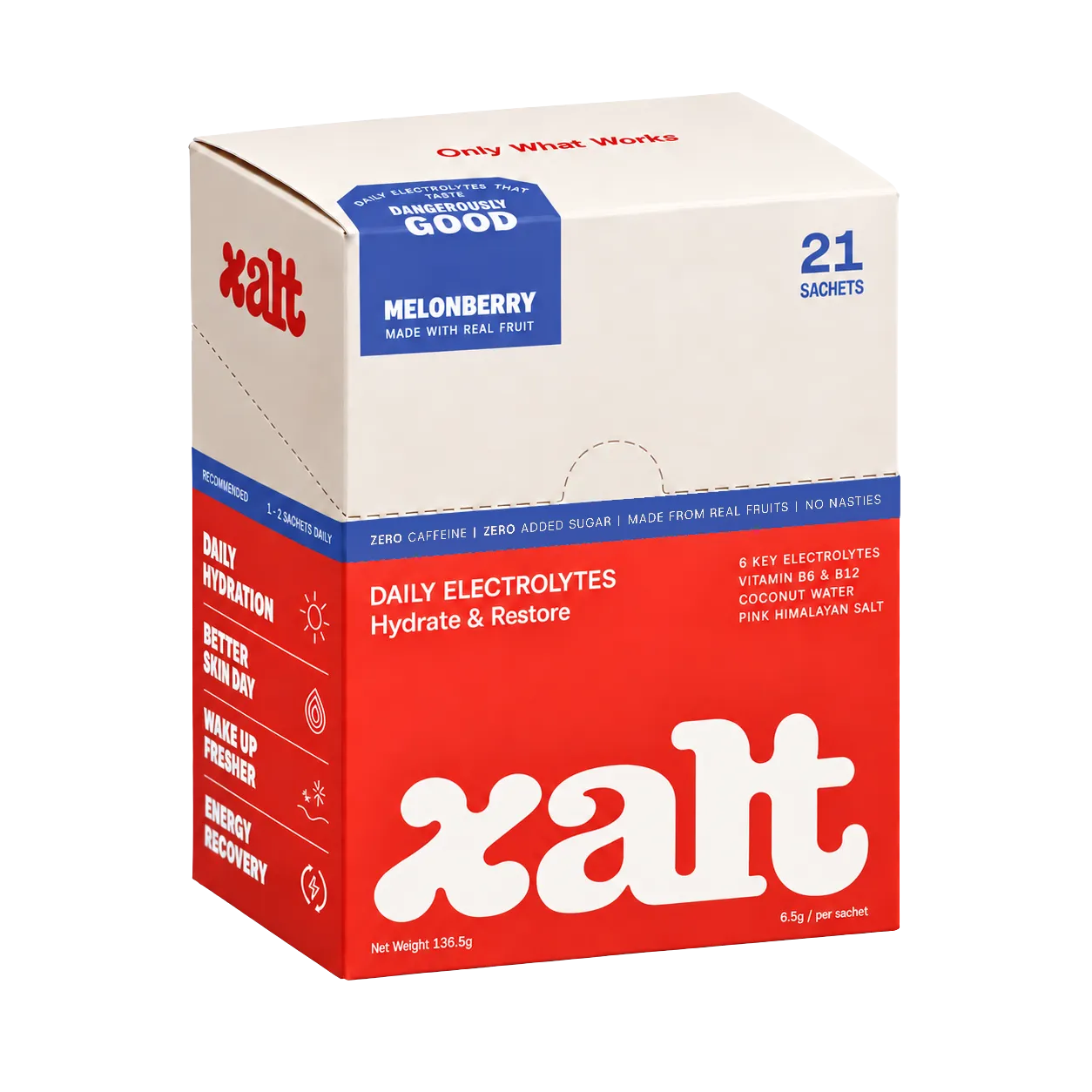 XALT Melonberry 21-pack electrolyte sachet